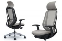 OKAMURA SYLPHY Light Grey Chair with Headrest